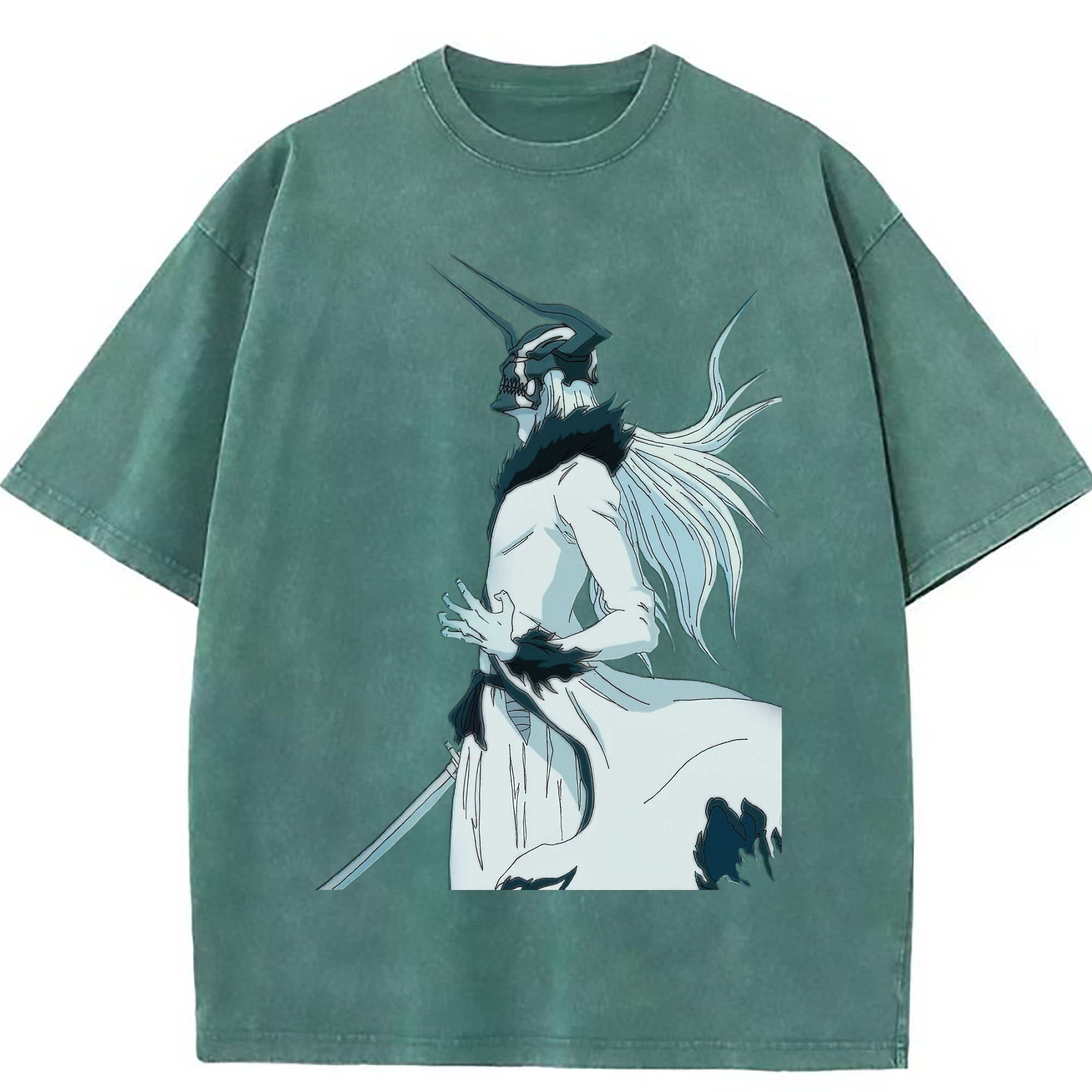 （画像用） ブリーチ 黒崎一護（くろさき いちご）BLEACH Kurosaki Ichigo 綿100% ヴィンテージ風 半袖Tシャツ（フロントプリント）